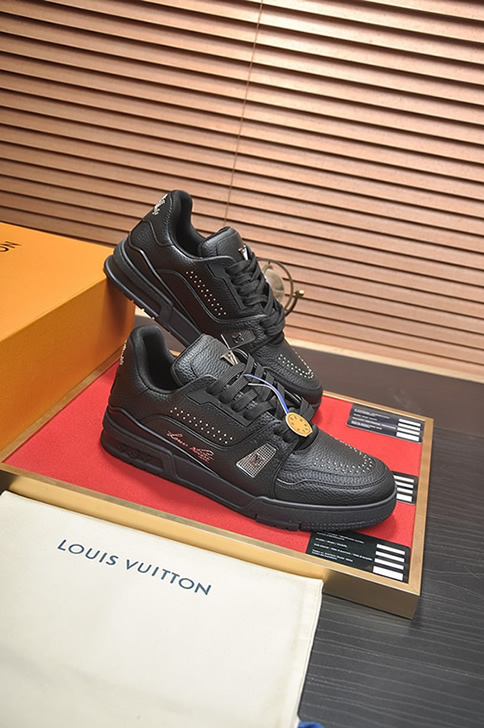 ルイヴィトン LVトレイナー モノグラム スタッズ スニーカー ブラック shoes339 - 画像 (6)