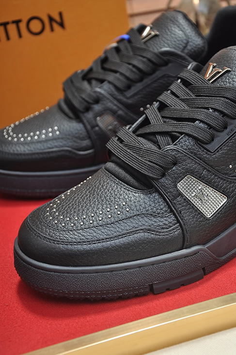 ルイヴィトン LVトレイナー モノグラム スタッズ スニーカー ブラック shoes339 - 画像 (8)