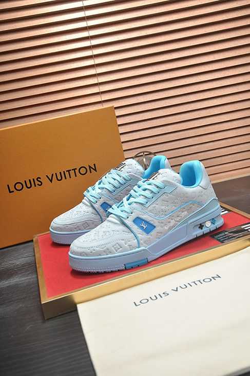 ルイヴィトン LVトレイナー モノグラム アンプラント スニーカー ライトブルー shoes340 - 画像 (4)