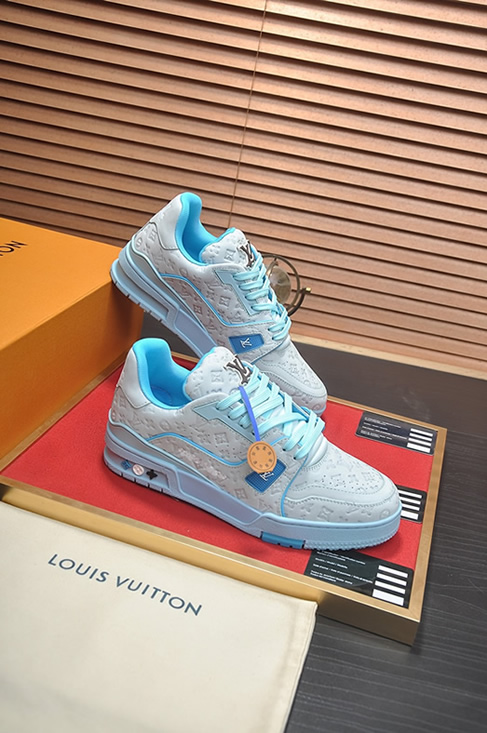 ルイヴィトン LVトレイナー モノグラム アンプラント スニーカー ライトブルー shoes340 - 画像 (6)