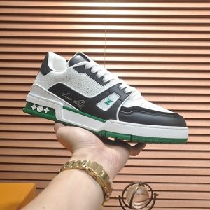 ルイヴィトン LVトレイナー スニーカー ホワイト ブラック グリーン shoes343