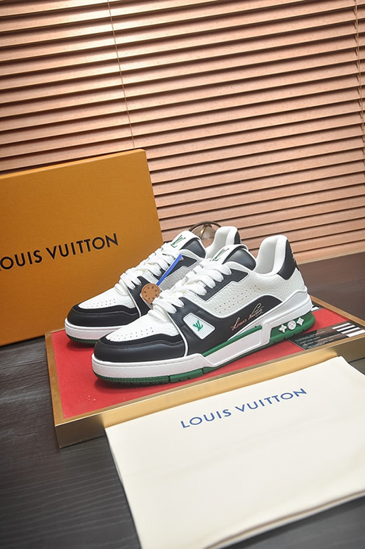 ルイヴィトン LVトレイナー スニーカー ホワイト ブラック グリーン shoes343 - 画像 (4)