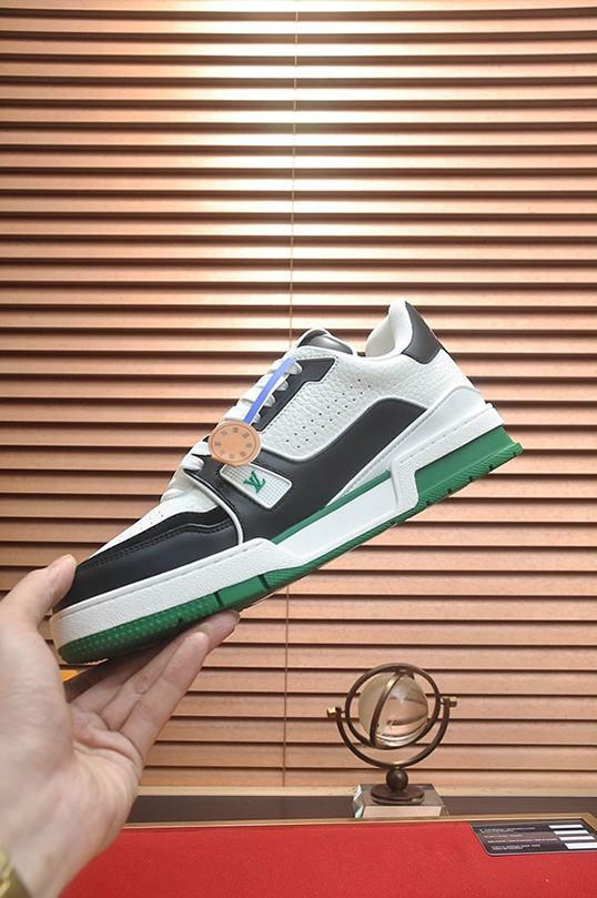 ルイヴィトン LVトレイナー スニーカー ホワイト ブラック グリーン shoes343 - 画像 (5)