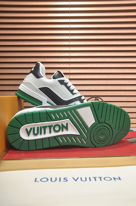 ルイヴィトン LVトレイナー スニーカー ホワイト ブラック グリーン shoes343 - 画像 (7)