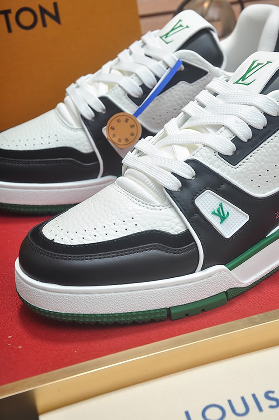 ルイヴィトン LVトレイナー スニーカー ホワイト ブラック グリーン shoes343 - 画像 (8)