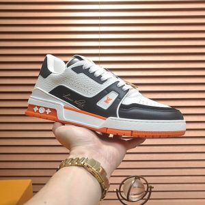 ルイヴィトン LVトレイナー スニーカー ホワイト ブラック オレンジ shoes344
