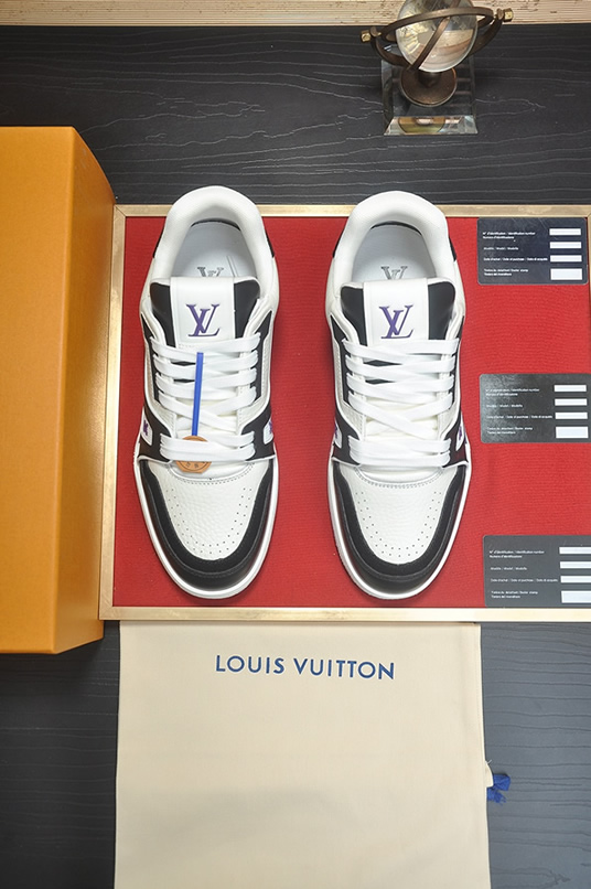 ルイヴィトン LVトレイナー スニーカー ホワイト ブラック パープル shoes346 - 画像 (2)