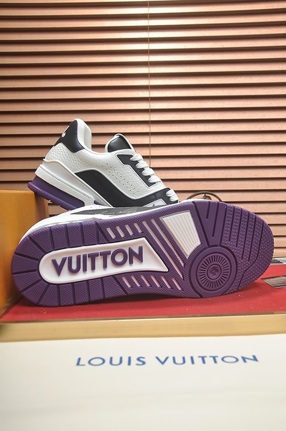ルイヴィトン LVトレイナー スニーカー ホワイト ブラック パープル shoes346 - 画像 (7)