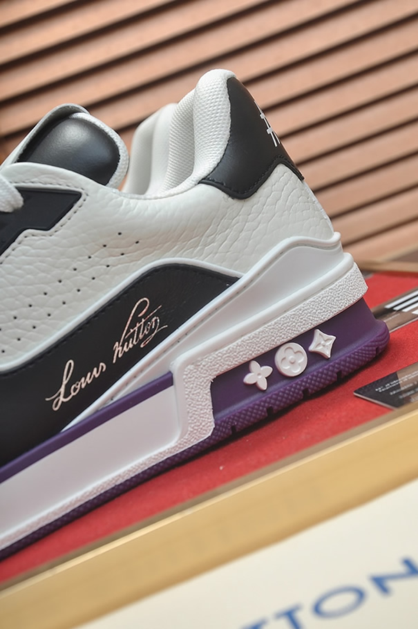 ルイヴィトン LVトレイナー スニーカー ホワイト ブラック パープル shoes346 - 画像 (9)