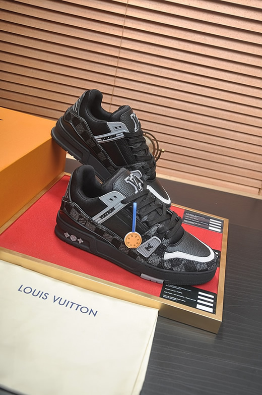 ルイヴィトン LVトレイナー モノグラム デニム スニーカー ブラック グレー shoes350 - 画像 (6)