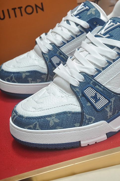 ルイヴィトン LVトレイナー モノグラム デニム スニーカー ブルー ホワイト shoes357 - 画像 (8)