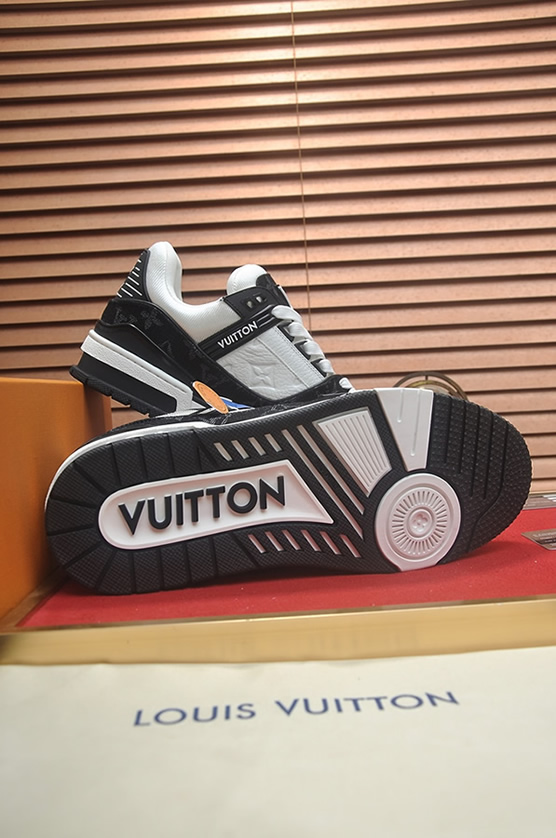 ルイヴィトン LVトレイナー モノグラム デニム スニーカー ブラック ホワイト shoes359 - 画像 (7)