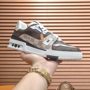 ルイヴィトン LVトレイナー ダミエ スニーカー ブラウン ベージュ ホワイト shoes360