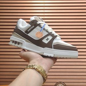 ルイヴィトン LVトレイナー スニーカー ブラウン ホワイト shoes361