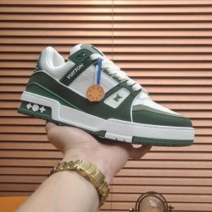 ルイヴィトン LVトレイナー スニーカー グリーン ホワイト shoes362