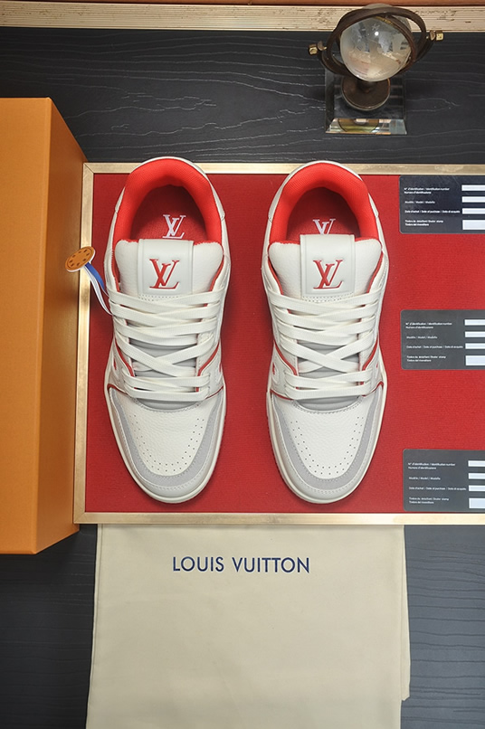 ルイヴィトン LVトレイナー スニーカー ホワイト レッド shoes366 - 画像 (2)