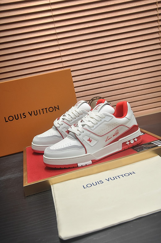 ルイヴィトン LVトレイナー スニーカー ホワイト レッド shoes366 - 画像 (4)