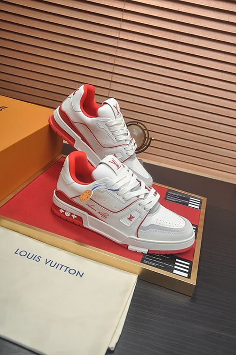 ルイヴィトン LVトレイナー スニーカー ホワイト レッド shoes366 - 画像 (6)