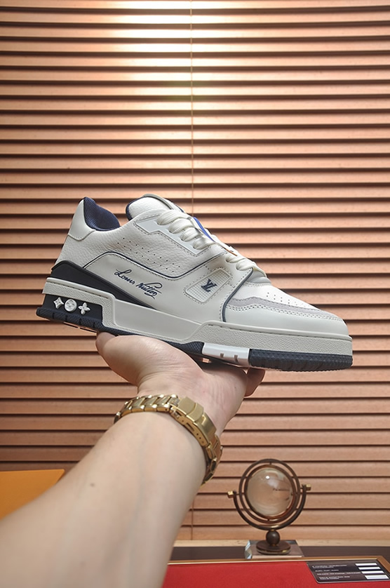 ルイヴィトン LVトレイナー スニーカー ホワイト ネイビー shoes367