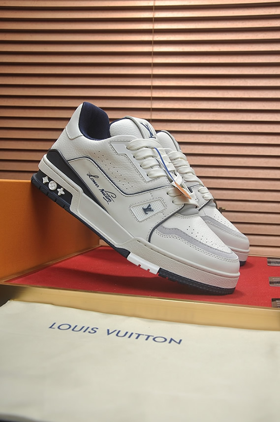 ルイヴィトン LVトレイナー スニーカー ホワイト ネイビー shoes367 - 画像 (3)