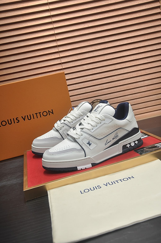ルイヴィトン LVトレイナー スニーカー ホワイト ネイビー shoes367 - 画像 (4)