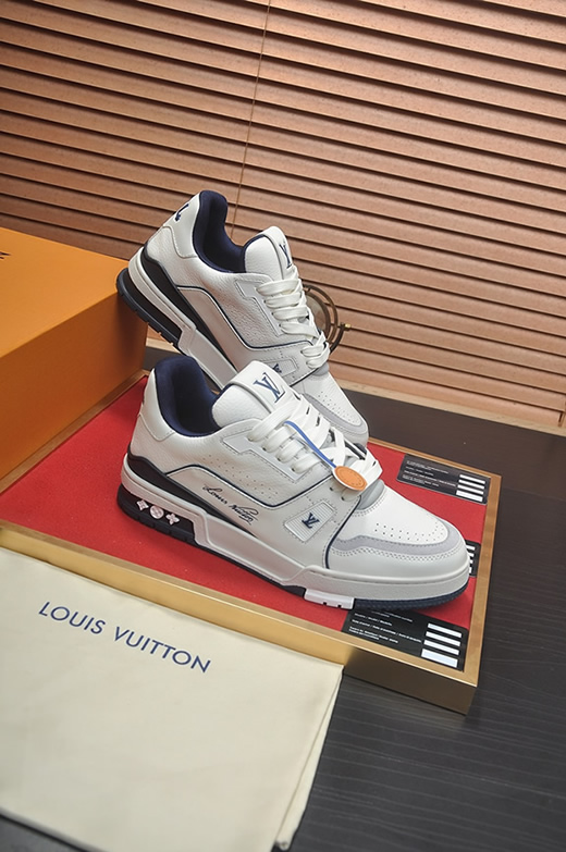 ルイヴィトン LVトレイナー スニーカー ホワイト ネイビー shoes367 - 画像 (6)