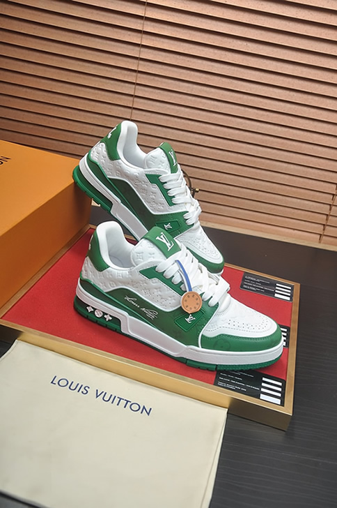 ルイヴィトン LVトレイナー モノグラム スニーカー グリーン ホワイト shoes369 - 画像 (6)