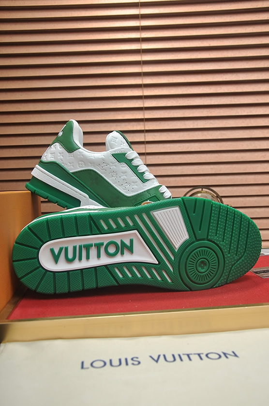 ルイヴィトン LVトレイナー モノグラム スニーカー グリーン ホワイト shoes369 - 画像 (7)