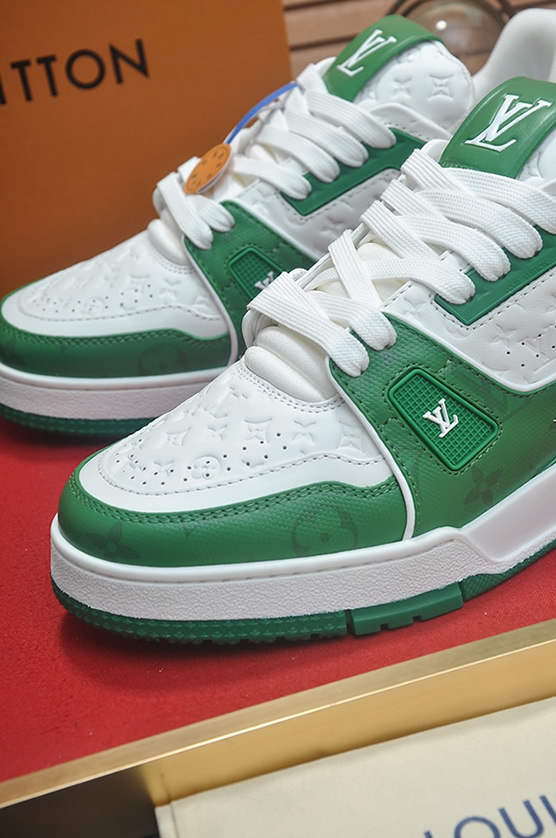 ルイヴィトン LVトレイナー モノグラム スニーカー グリーン ホワイト shoes369 - 画像 (8)
