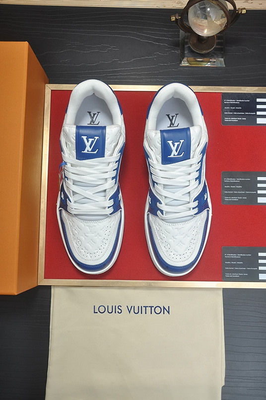ルイヴィトン LVトレイナー モノグラム スニーカー ブルー ホワイト shoes370 - 画像 (2)