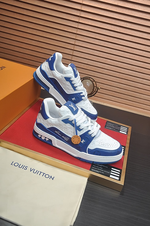 ルイヴィトン LVトレイナー モノグラム スニーカー ブルー ホワイト shoes370 - 画像 (6)