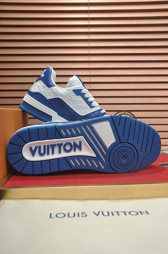 ルイヴィトン LVトレイナー モノグラム スニーカー ブルー ホワイト shoes370 - 画像 (7)