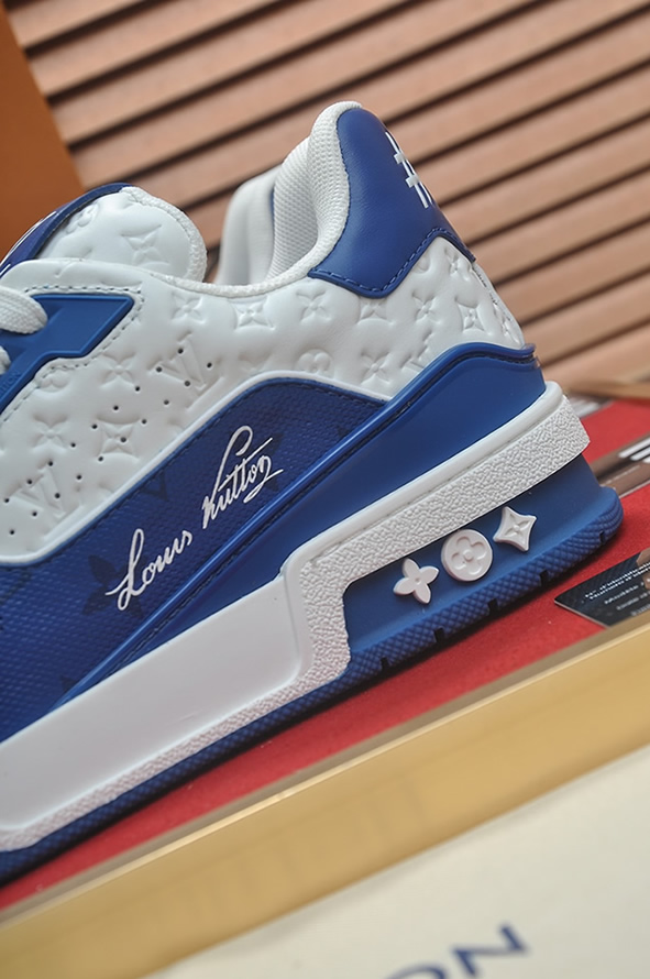 ルイヴィトン LVトレイナー モノグラム スニーカー ブルー ホワイト shoes370 - 画像 (9)