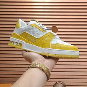 ルイヴィトン LVトレイナー モノグラム スニーカー イエロー ホワイト shoes371
