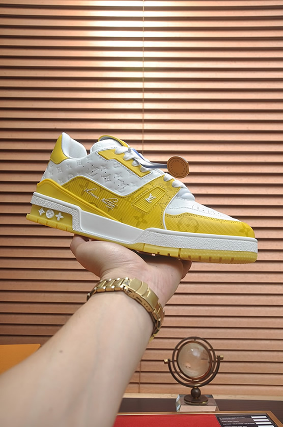 ルイヴィトン LVトレイナー モノグラム スニーカー イエロー ホワイト shoes371