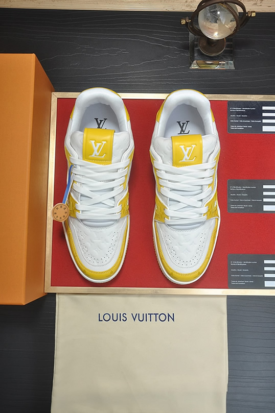 ルイヴィトン LVトレイナー モノグラム スニーカー イエロー ホワイト shoes371 - 画像 (2)