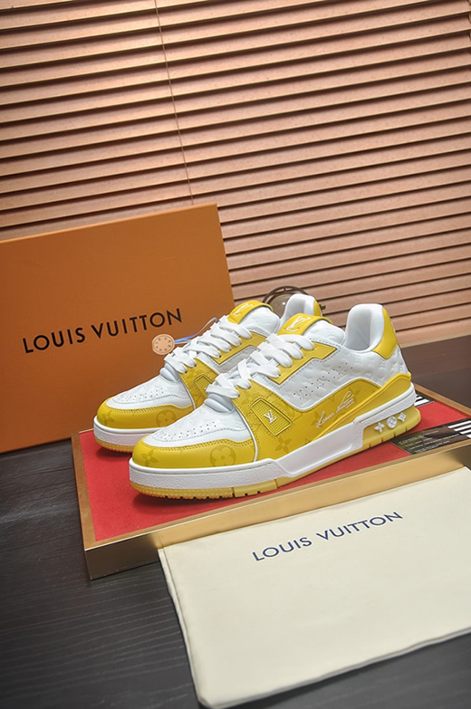 ルイヴィトン LVトレイナー モノグラム スニーカー イエロー ホワイト shoes371 - 画像 (4)