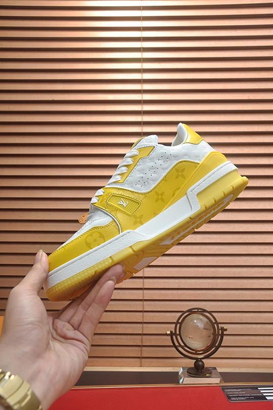 ルイヴィトン LVトレイナー モノグラム スニーカー イエロー ホワイト shoes371 - 画像 (5)