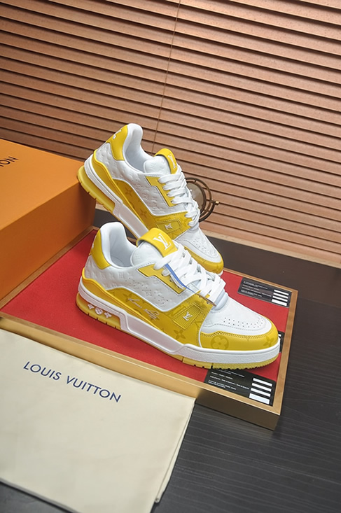 ルイヴィトン LVトレイナー モノグラム スニーカー イエロー ホワイト shoes371 - 画像 (6)