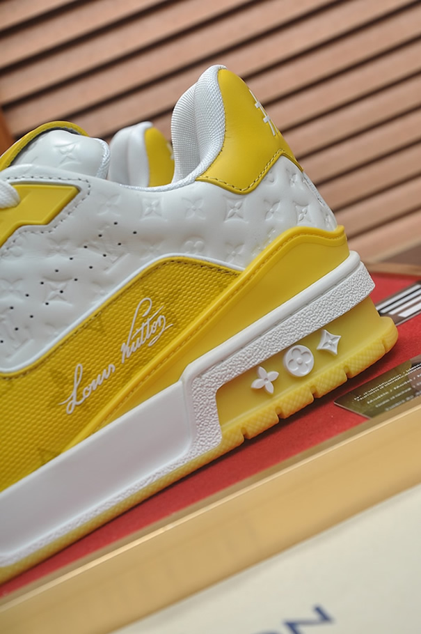 ルイヴィトン LVトレイナー モノグラム スニーカー イエロー ホワイト shoes371 - 画像 (9)