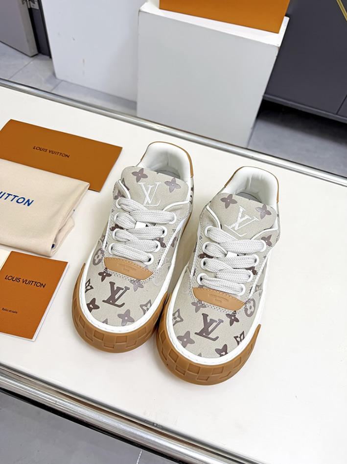 ルイヴィトン スニーカー モノグラム キャンバス ベージュ shoes373 - 画像 (2)
