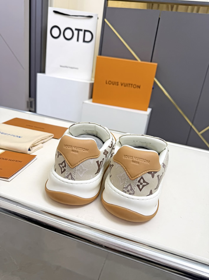 ルイヴィトン スニーカー モノグラム キャンバス ベージュ shoes373 - 画像 (4)