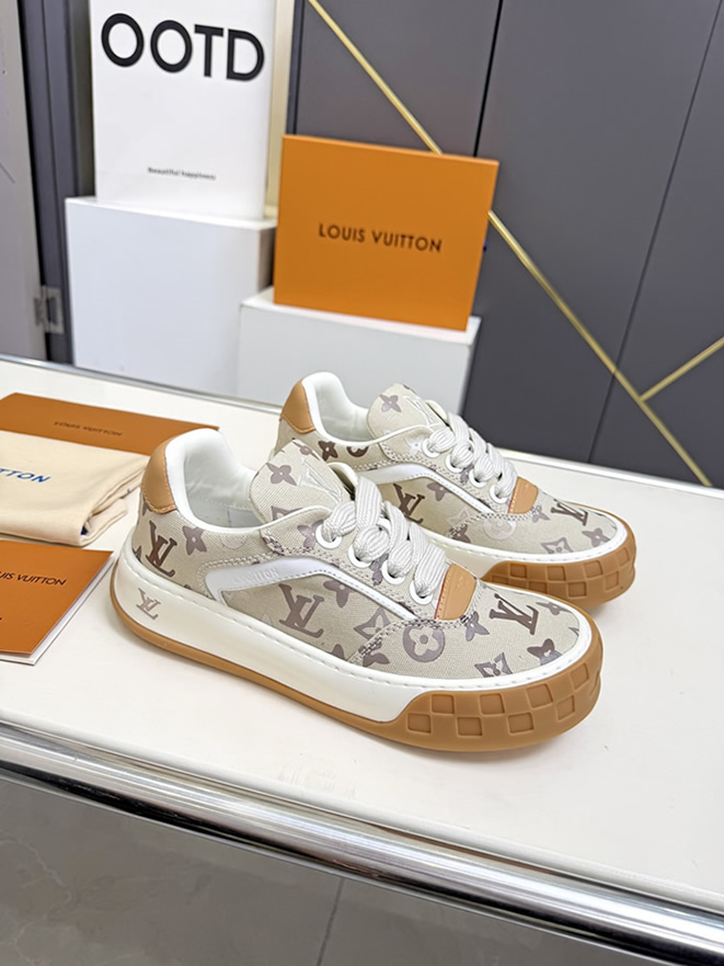 ルイヴィトン スニーカー モノグラム キャンバス ベージュ shoes373 - 画像 (5)