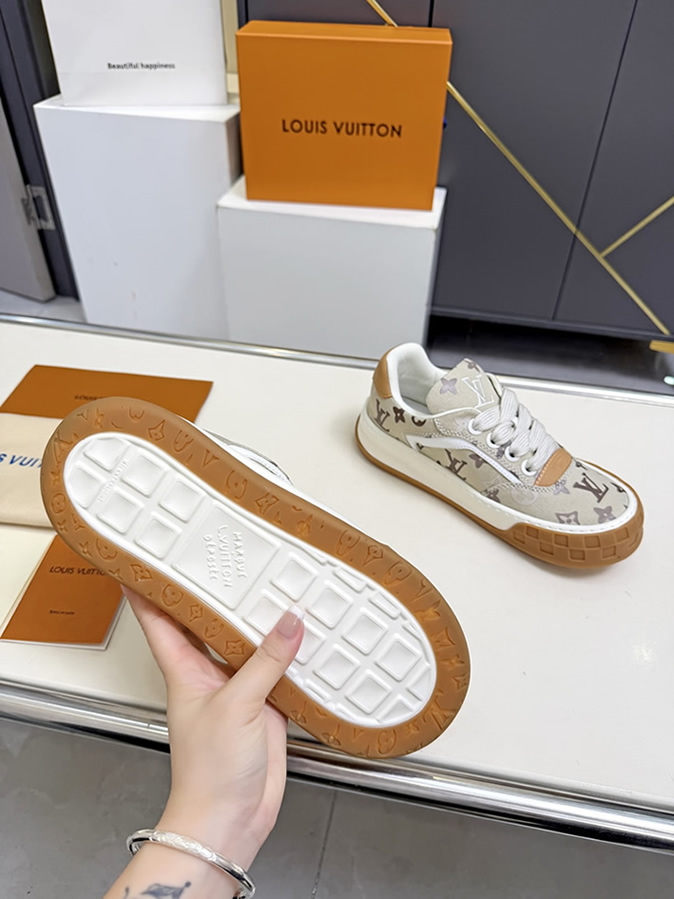 ルイヴィトン スニーカー モノグラム キャンバス ベージュ shoes373 - 画像 (6)