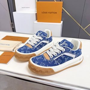 ルイヴィトン スニーカー モノグラム デニム ブルー shoes374