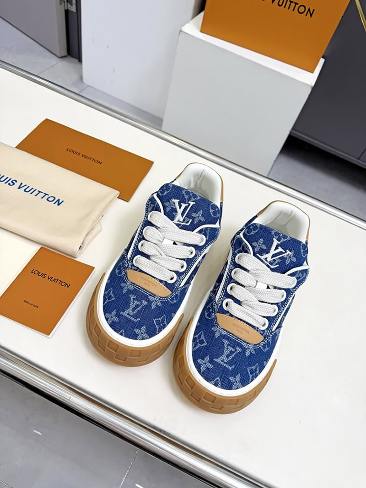 ルイヴィトン スニーカー モノグラム デニム ブルー shoes374 - 画像 (3)