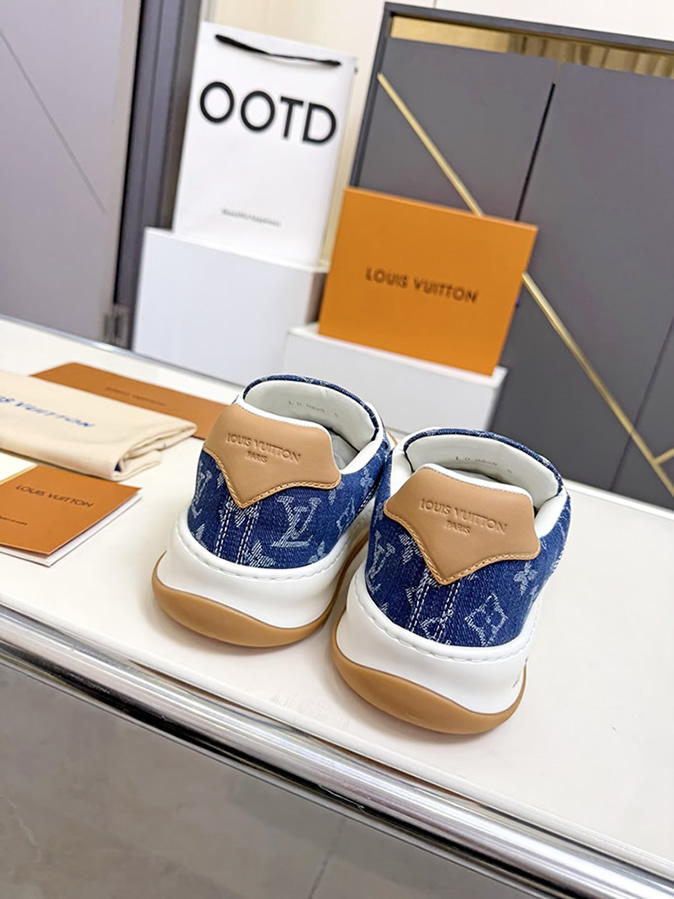 ルイヴィトン スニーカー モノグラム デニム ブルー shoes374 - 画像 (6)