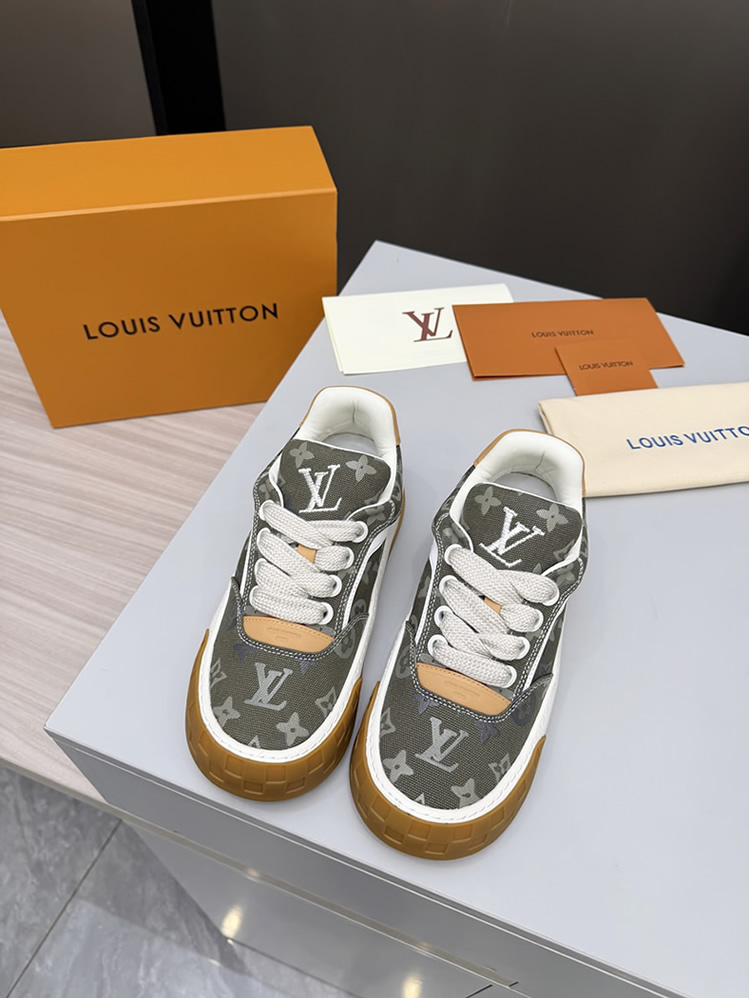 ルイヴィトン スニーカー モノグラム キャンバス カーキ shoes377 - 画像 (2)