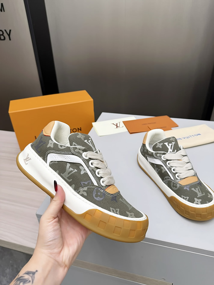 ルイヴィトン スニーカー モノグラム キャンバス カーキ shoes377 - 画像 (3)