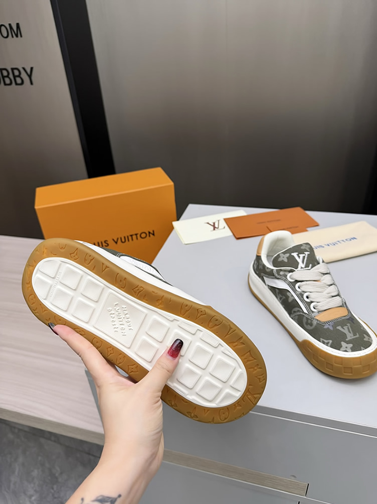 ルイヴィトン スニーカー モノグラム キャンバス カーキ shoes377 - 画像 (4)